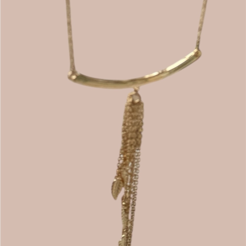 Gold Leaf Chain Necklace